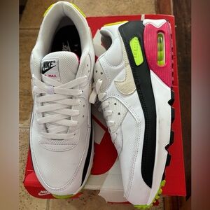 Nike White and Red Athletic Shoes